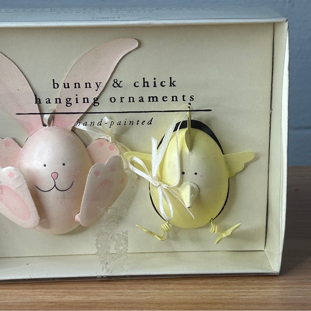 Hand-Painted Bunny & Chick Hanging Ornaments Easter Decor Pier 1 Imports Cottage